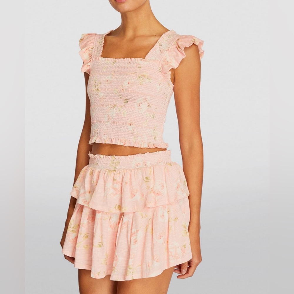 Loveshackfancy floral top (selling skirt too!)